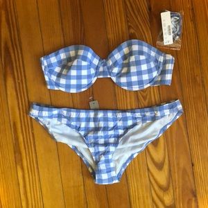J Crew NEW checkered bathing suit